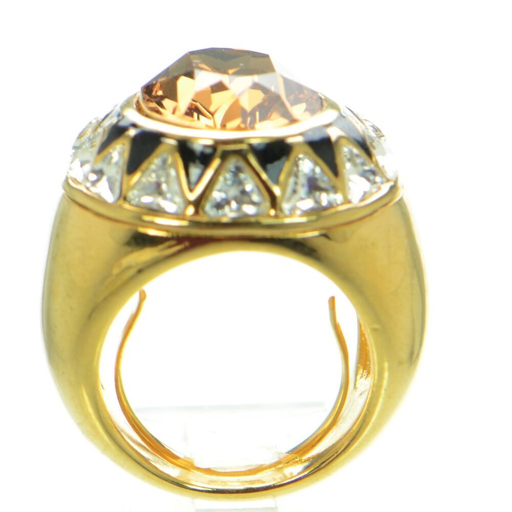 Kenneth Jay Lane Kjl Crystal Cocktail Ring - image 2